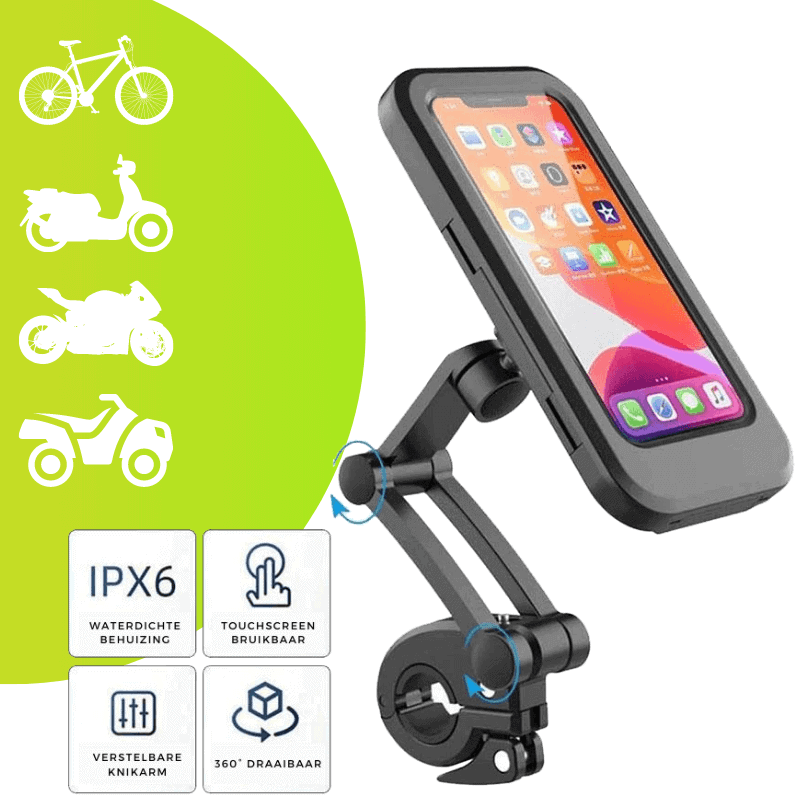 SWiFFLE™ Universele Telefoonhouder voor Motor, Fiets & Scooters