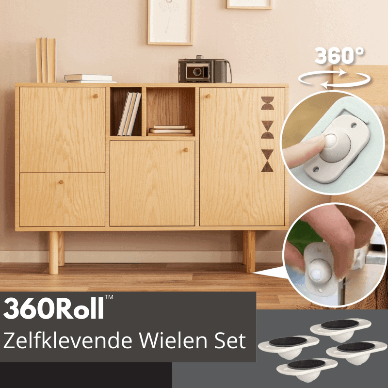 360Roll™ - Zelfklevende wielen set (4 stuks)