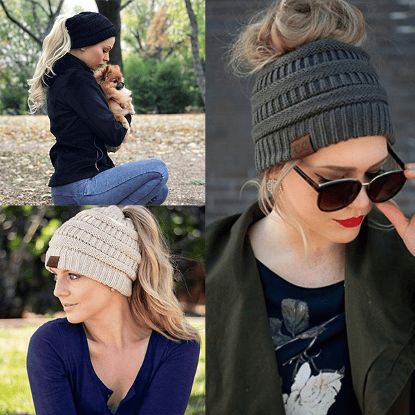 Messy Bun Beanie