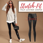 Stretch Fit Kunstleer Shaper Legging-Koopje.com