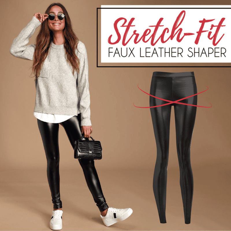 Stretch Fit Kunstleer Shaper Legging