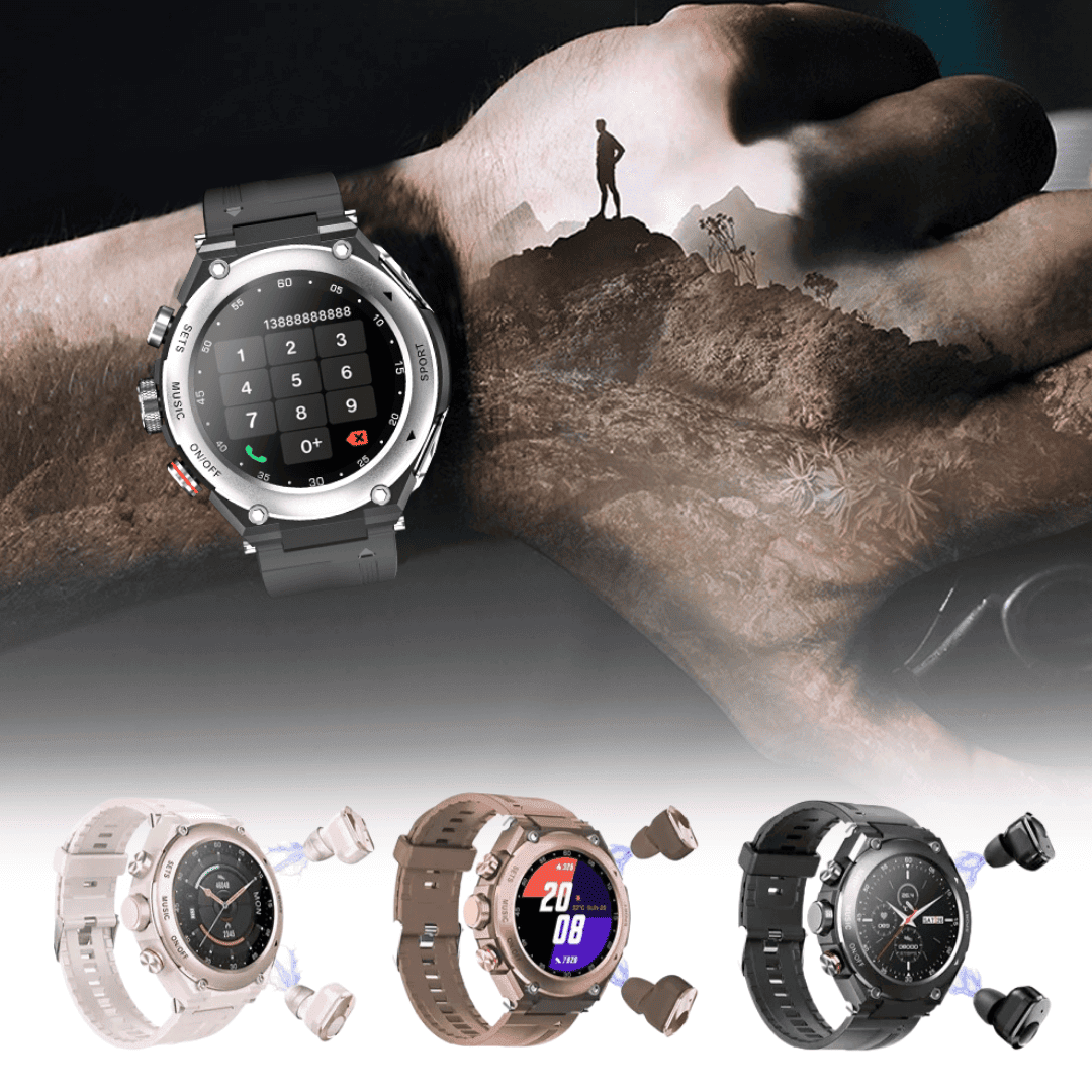 OmniPulse Sport Smartwatch Met Bluetooth Oortjes